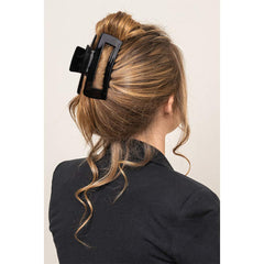 Canitor gancho pelo grande rectangular ambar para recoger peinados elegantes