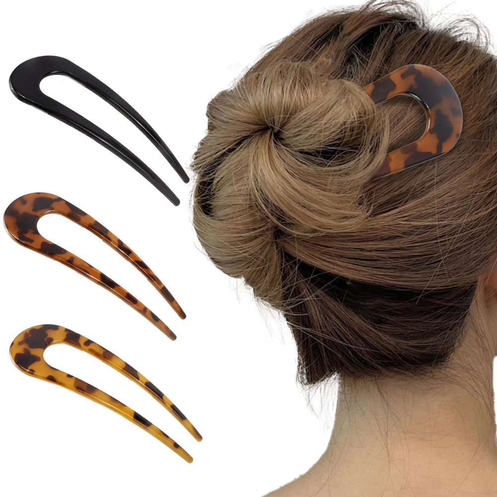 Canitor Pinza Francesa tortuga, fijación segura para cabello grueso.