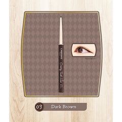 CANMAKE Creamy Touch Liner 03 Dark Brown – delineado ultra fino y definido.