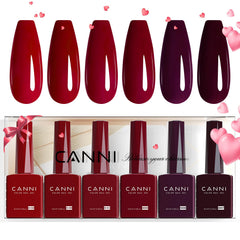 CANNI: esmalte gel 6 colores en botella para aplicación precisa.
