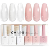 CANNI Base de Gel de Caucho, frascos de color para ver el tono con precisión.