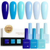 CANNI Blue gel nail polish set with six colors for DIY manicures