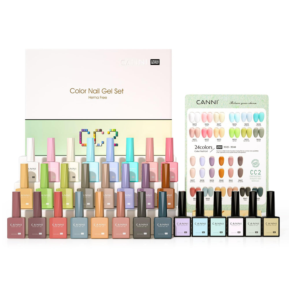 CANNI CC2 gel polish set packaging shows 30 shades for easy color selection