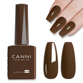 CANNI Dark Brown gel polish bottle shows rich color for salon-like shine