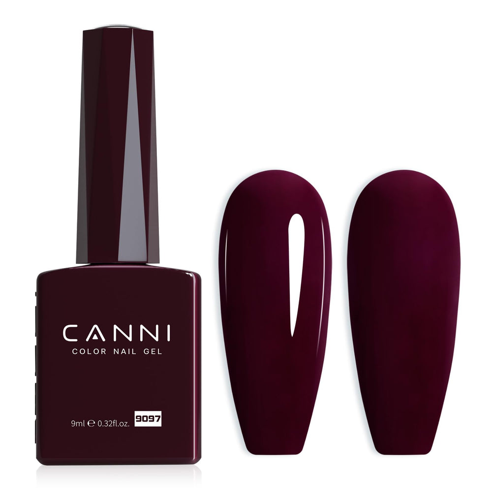 CANNI dark red gel nail polish bottle shows vivid burgundy shade for long-lasting nails