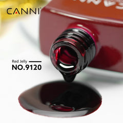 CANNI Dark Red Jelly color swatch on nail reveals deep wine tone.