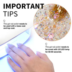 CANNI Glitter Gel Nail Polish Prism Flash for party-ready lacquer shine.
