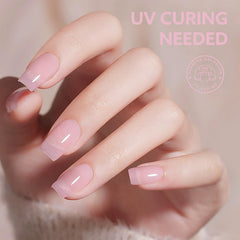 CANNI Jelly Nude Pink brush stroke demonstrates smooth, salon-like application