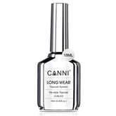 CANNI No-Wipe Top Coat 18ml bottle delivering long-lasting clear gloss