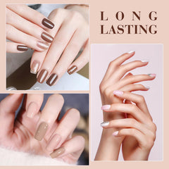 CANNI nude pink gel colors collection arranged for easy shade matching