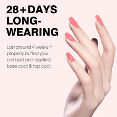 CANNI Pink Gel Nail Polish swatch on nail with glossy finish.