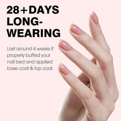 CANNI Pink Jelly Gel Polish swatches reveal a natural sheer nude look