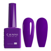 CANNI purple gel polish bottle with dark purple shade for bold, long-lasting color.