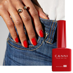 CANNI Red Gel Nail Polish high gloss finish for a salon like shine at home.