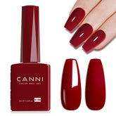 CANNI Red Gel Polish bottle close-up showing rich color for at-home manicure