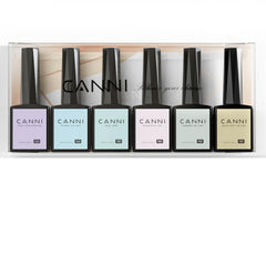 Set de pinturas gel sin HEMA de CANNI para manicura casera.