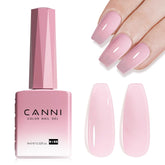 CANNI Soft Pink Jelly bottle close-up, translucent nude shade for DIY nails.