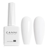 CANNI White Gel Nail Polish bottle view with true color for precise application.