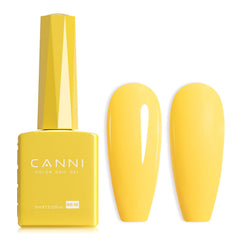 CANNI Yellow gel nail polish bottle showing vibrant color for at-home manicure.