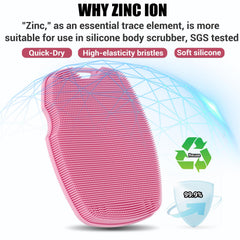 Canroom masaje de silicona rosa para estimular la circulación y revelar piel suave.