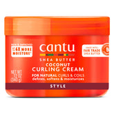 Cantu Coconut Curling Cream bottle showcasing lightweight moisture for natural curls.