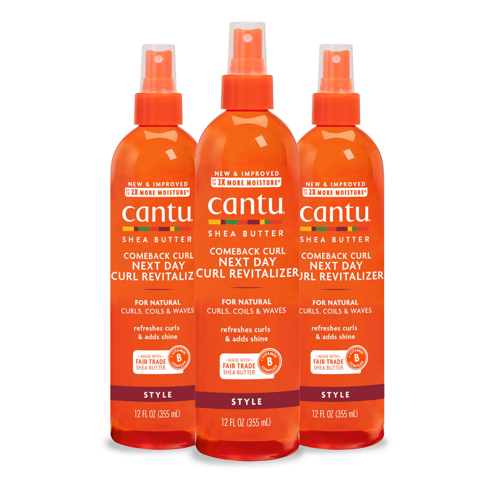 Cantu Comeback Curl en botella spray para refrescar rizos y añadir brillo