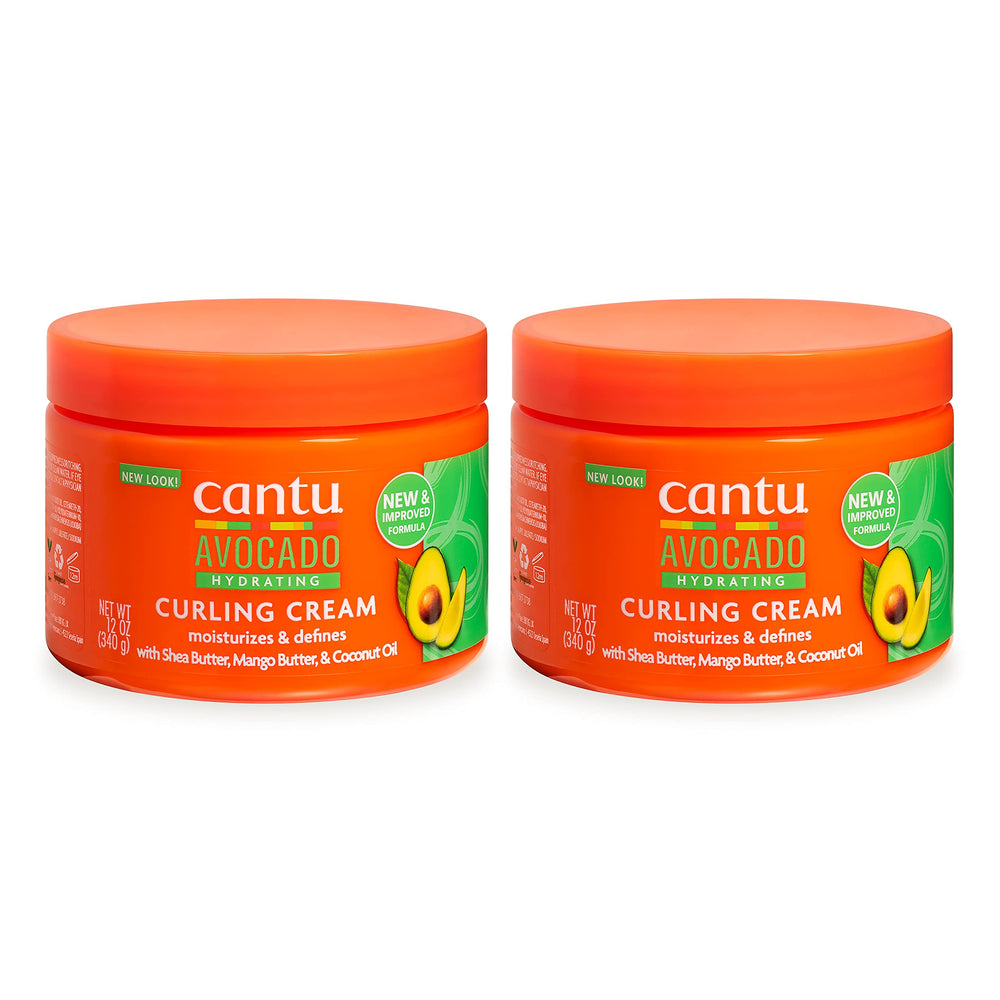 Cantu Crema de Aguacate para Rizos, botella 12 onzas, pack de 2, hidrata y define.