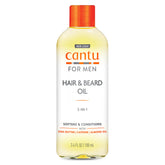 Cantu for Men Hair and Beard Oil bottle ready for daily nourishing grooming.