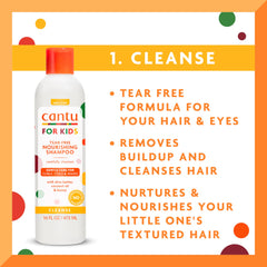Cantu Kids Conditioning Detangler large bottle provides slip for easy detangling