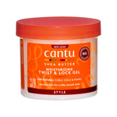Cantu Shea Butter Twist & Lock Gel bottle pour shows smooth texture ideal for twists