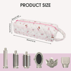 Canumer Cherry Pattern Hair Tools Organizer Bag open wide opening for easy tool access