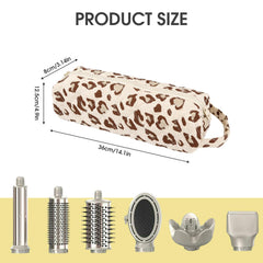Canumer Quilted Hair Tools Travel Bag leopard durable material protects gear on trips