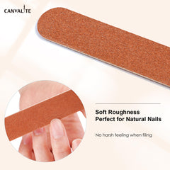 CANVALITE 180-grit nail files smooth natural nails gently