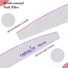 CANVALITE double-sided emery boards in 180/240 grit for fast shaping and prep