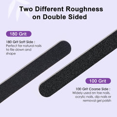 Canvalite dual-sided grit file for natural and acrylic nails.