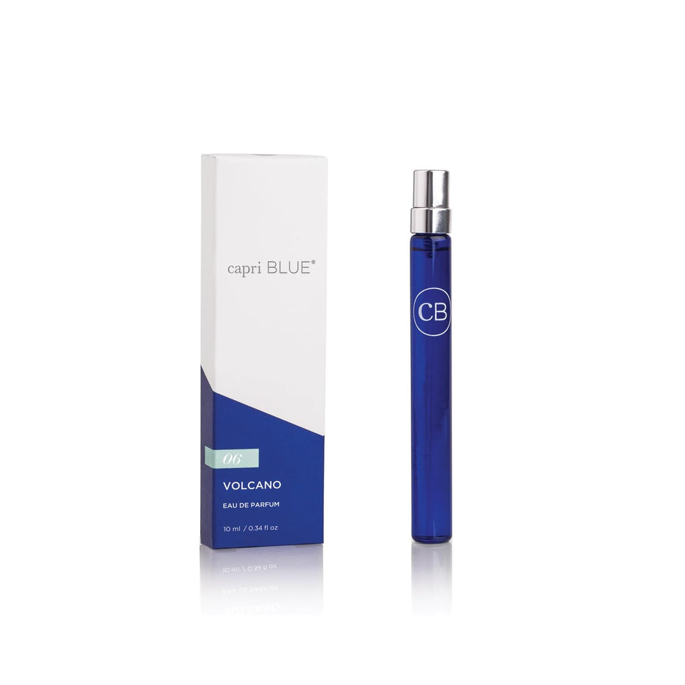 Capri Blue Volcano spray pen close-up for on-the-go fragrance refresh.