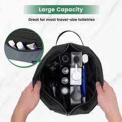 Carbrea travel toiletry bag smooth zipper for quick access.