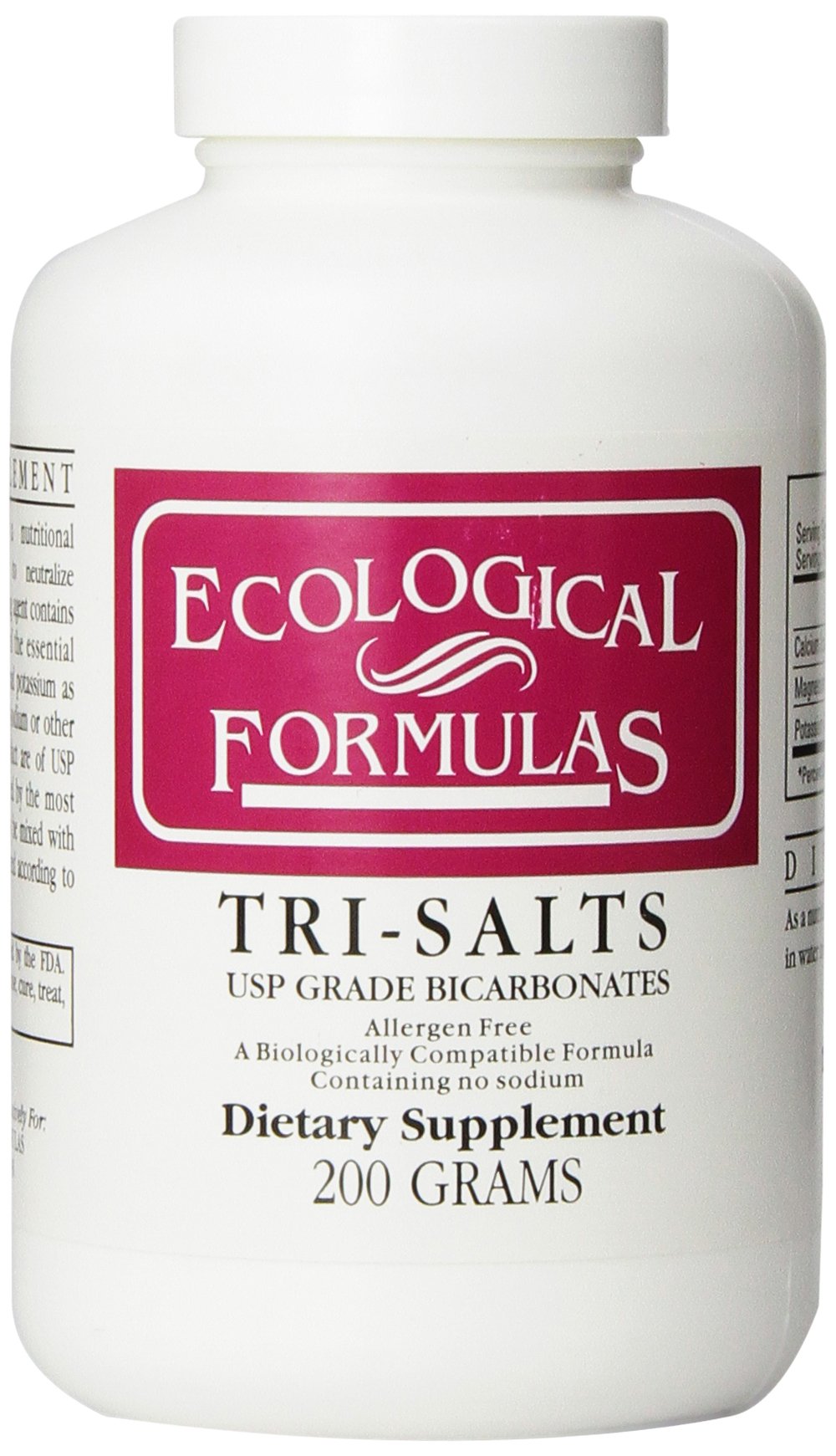 Cardiovascular Research Tri-Salts 200 g en envase compacto para uso diario.