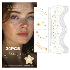 Cardiyar Glitter Freckles gold pack for shimmering festival looks and bold, playful makeup.