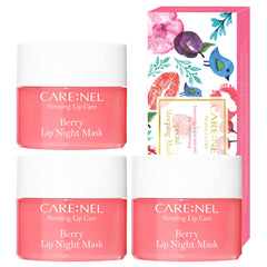 CARE:NEL mascarilla labial dormir frambuesa, hidratación nocturna suave
