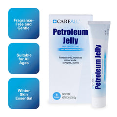 CareAll vaselina petrolato, textura blanca suave para labios y piel