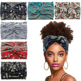 Carede wide headbands with front knot for secure wear during workouts