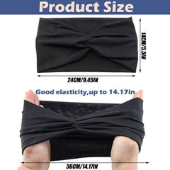 Carede stretchy twist headwrap demonstrating flexible, comfortable fit for workouts.