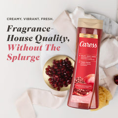 Caress exfoliating scrub buff removes dullness for a radiant, smoother glow.