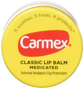 Carmex bálsamo labial clásico medicado en empaque para uso diario e hidratación