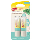 Bálsamo Carmex Comfort Care mentolado en dúo para labios frescos.