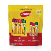 Bálsamo labial Carmex Daily Care SPF 15 en tubo para protección diaria.