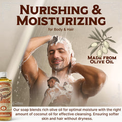 Carolina Castile Soap Patchouli Bergamot lather for skin and hair care