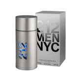 Carolina Herrera 212 For Men bottle showcases a crisp citrus opening for everyday wear.