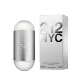 Carolina Herrera 212 NYC bottle shows dual compartments for home and on-the-go use.